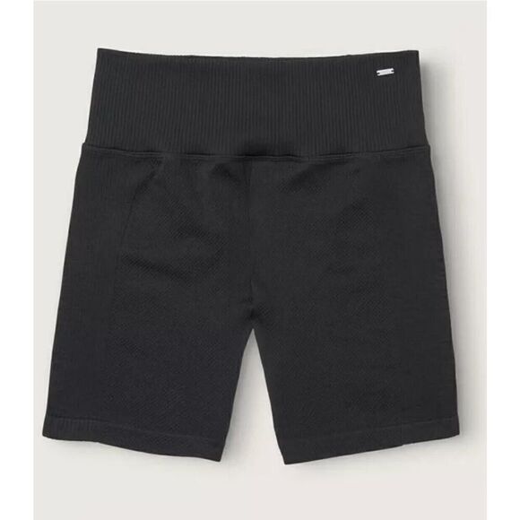 Victoria's Secret PINK Ultimate High Waist 6" Bike Short TEXTURED Black XL NWT - Picture 1 of 11